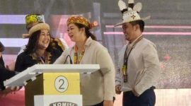 Paslon Angela-Suhuk yang resmi menang di PSU Mahulu. -istimewa